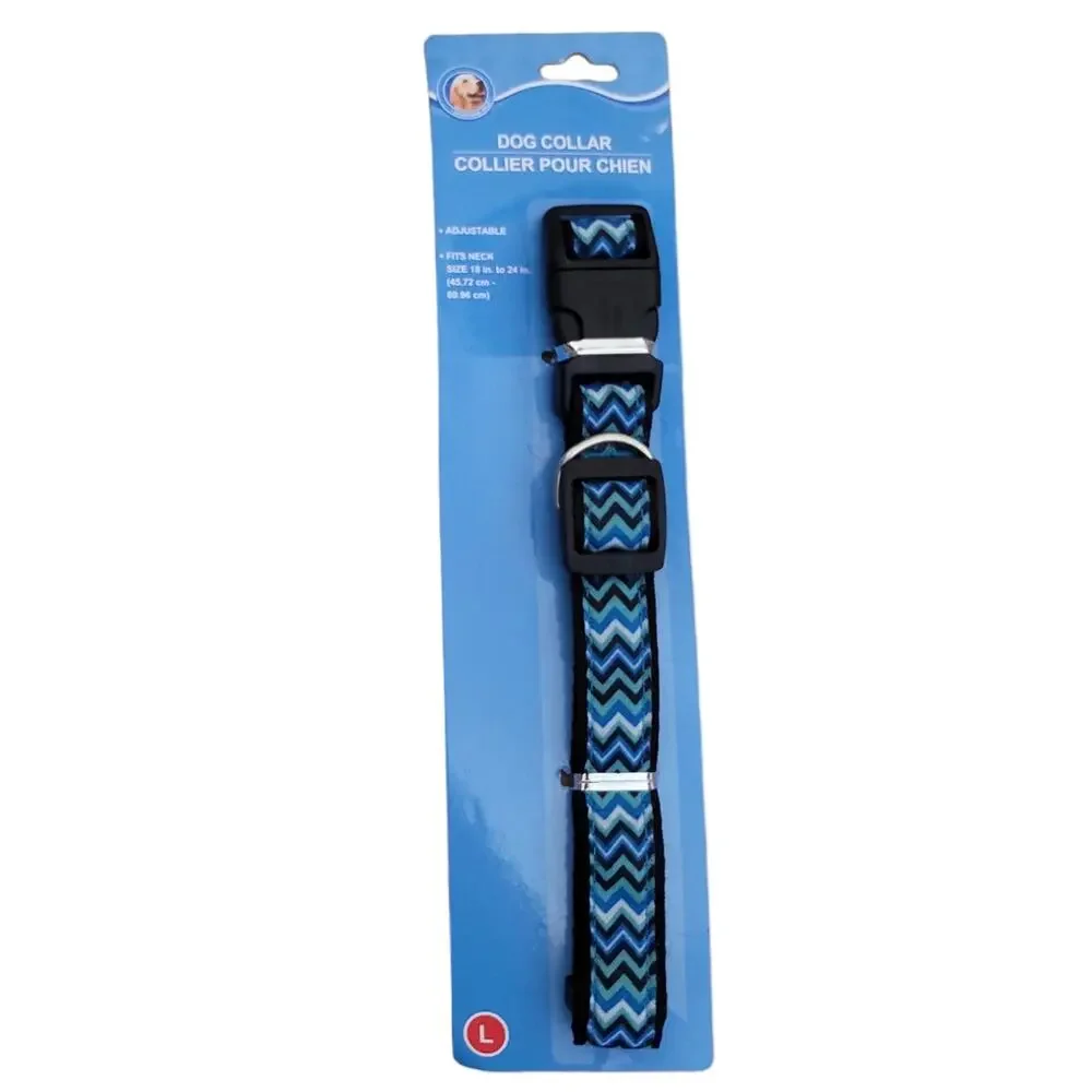 Greenbrier 4 Pack Adjustable Pet Collars Large 18-24 Dog Cat Woven Nylon New